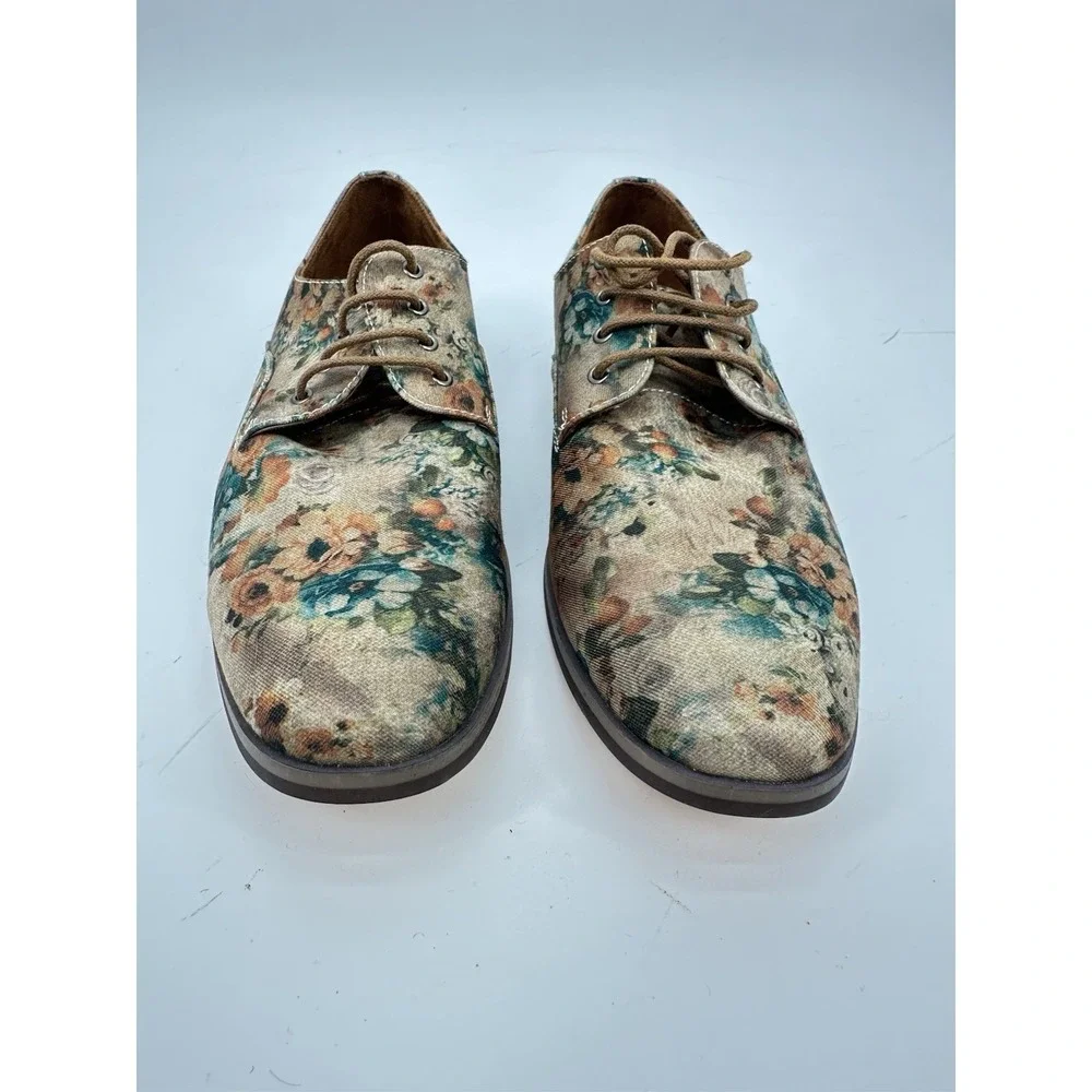 Polar Fox Paco Floral Derby Oxford Dress Shoes Modern Dandy Artcore Men Sz 10